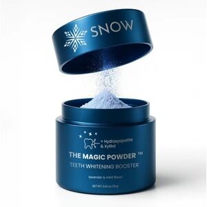 SNOW Magic Powder Teeth Whitening Booster Lavender Mint Hydroxyapatite 0.63oz